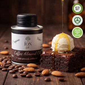 Coffee Almond Oil bottle - ÍON cold-pressed organic oil